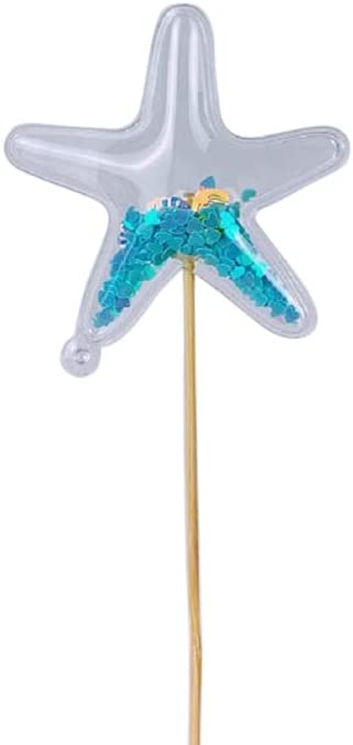 Colorful fun Mermaid Sequin Cake Toppers Starfish,Hearts, Clouds. Set of 5. Random Designs