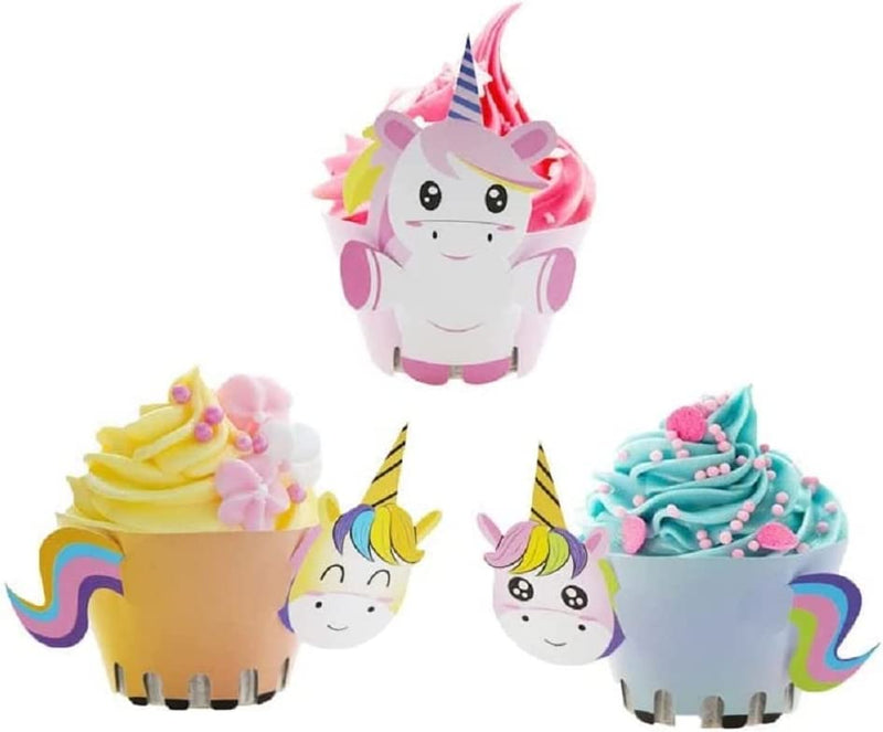 Colorful fun Pets Sloths Cats Dogs Butterflies Cupcake Toppers. Set of 12