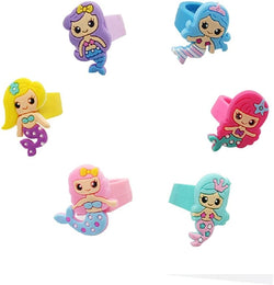 6pcs Mermaid Soft Ring Silicone for kids party