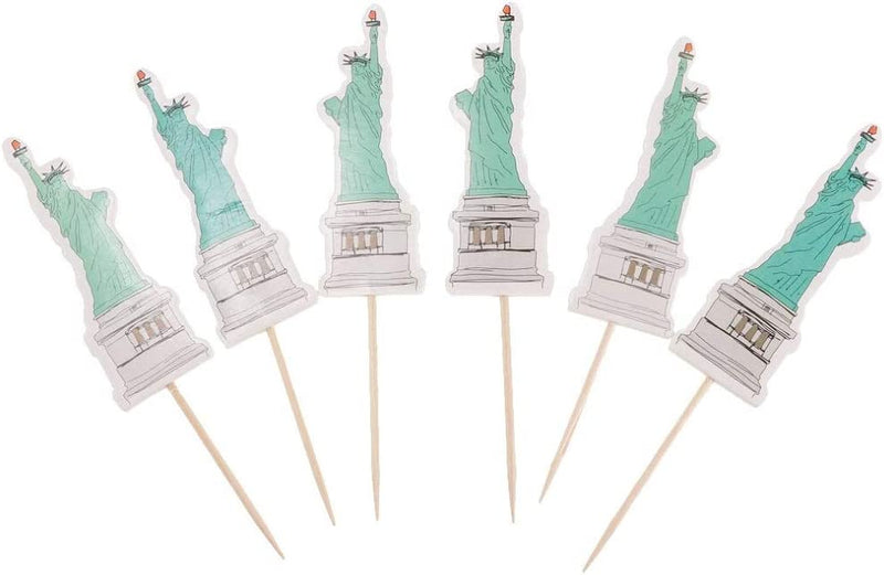 Fun Designs of New York Landmarks Cupcake Toppers for Birthday/Events/Party sets of 24