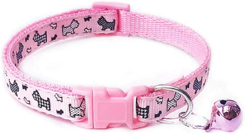 The Crafty Owl Adjustable Cartoon Patterns Cat Dog Collar with Bell