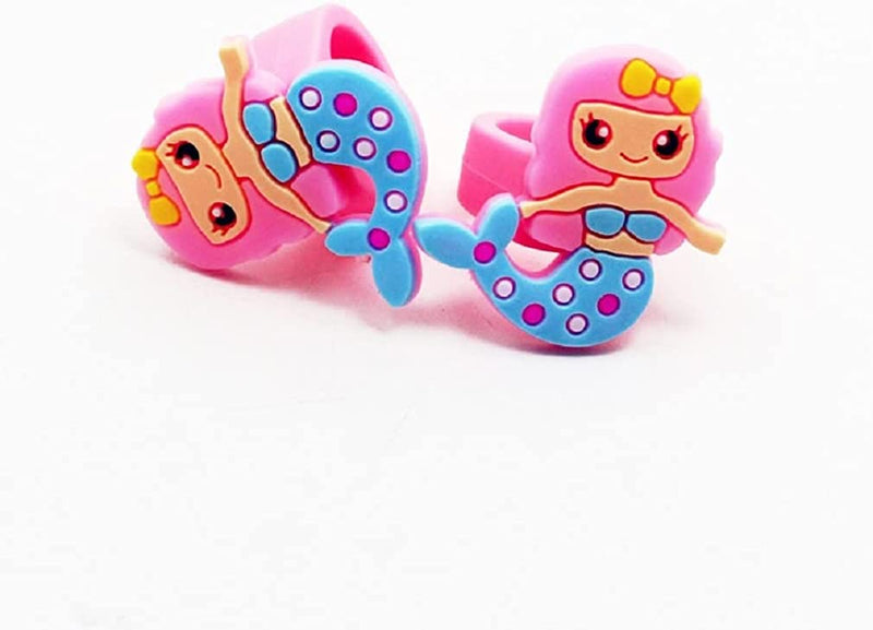 6pcs Mermaid Soft Ring Silicone for kids party