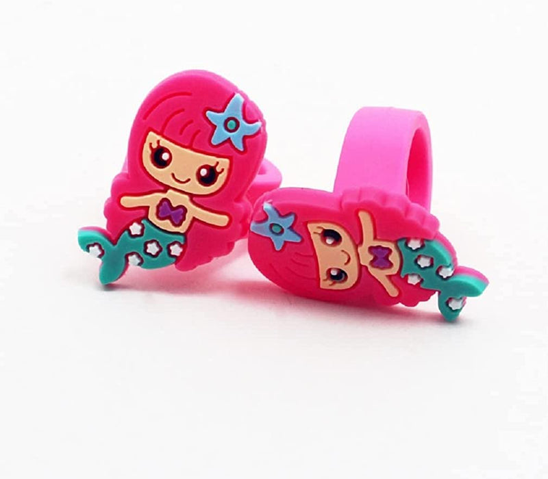 6pcs Mermaid Soft Ring Silicone for kids party