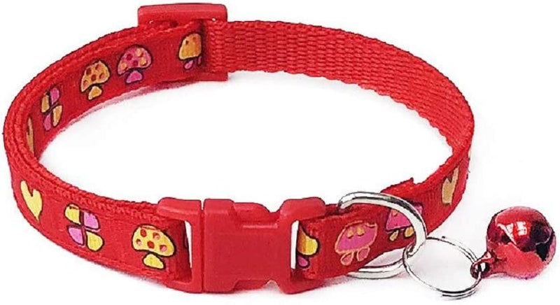 The Crafty Owl Adjustable Cartoon Patterns Cat Dog Collar with Bell