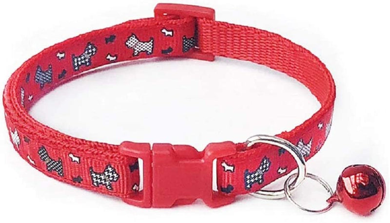 The Crafty Owl Adjustable Cartoon Patterns Cat Dog Collar with Bell