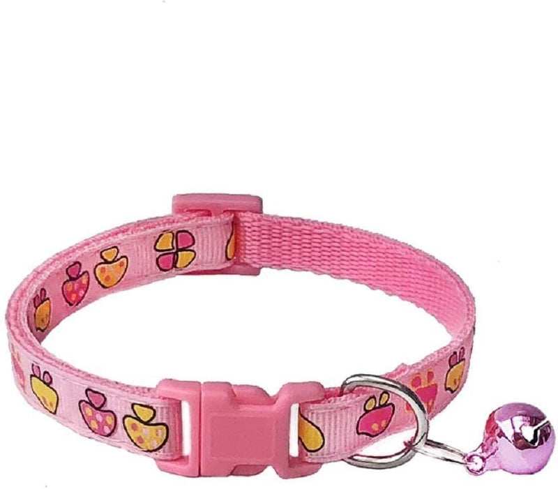 The Crafty Owl Adjustable Cartoon Patterns Cat Dog Collar with Bell