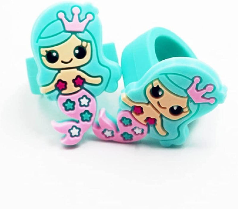 6pcs Mermaid Soft Ring Silicone for kids party