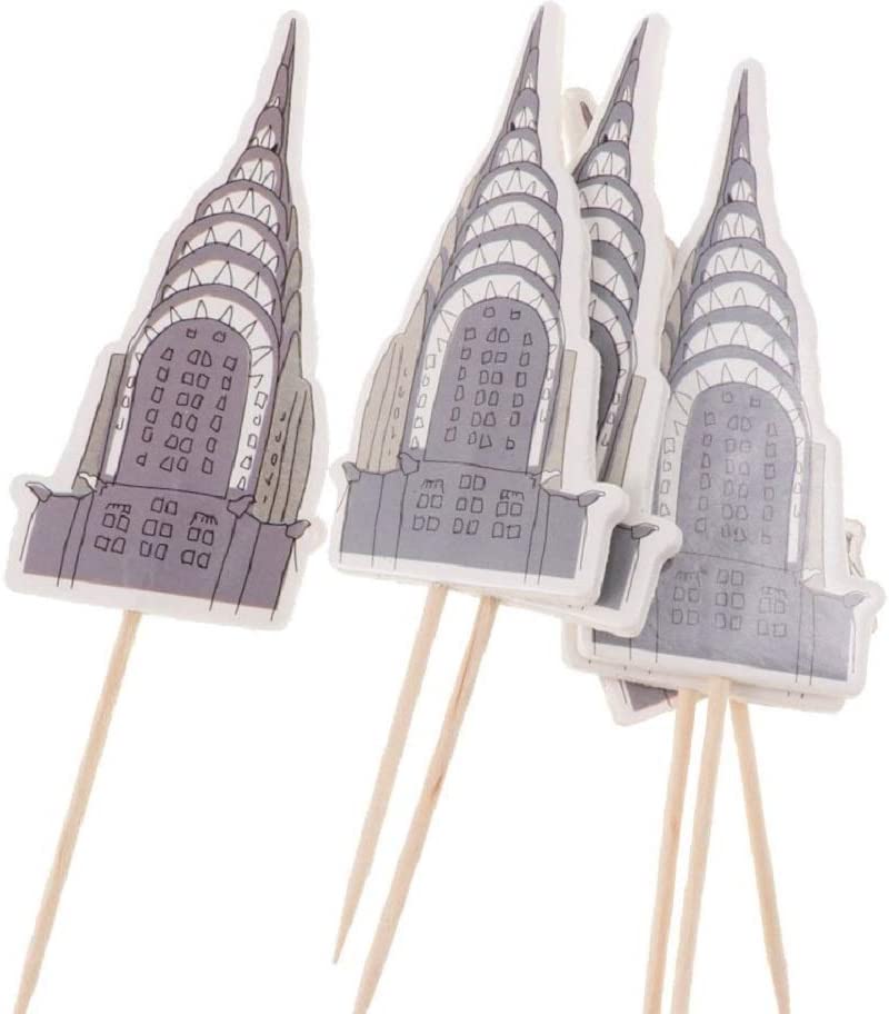 Fun Designs of New York Landmarks Cupcake Toppers for Birthday/Events/Party sets of 24