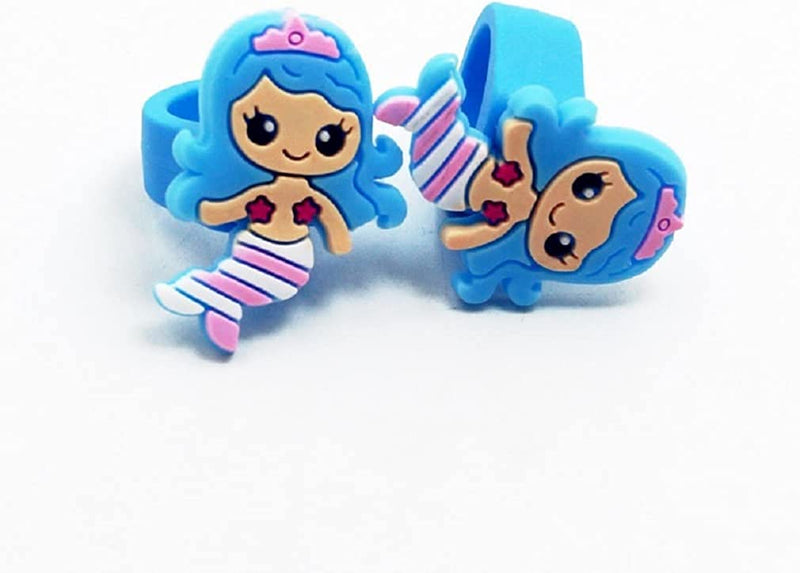 6pcs Mermaid Soft Ring Silicone for kids party