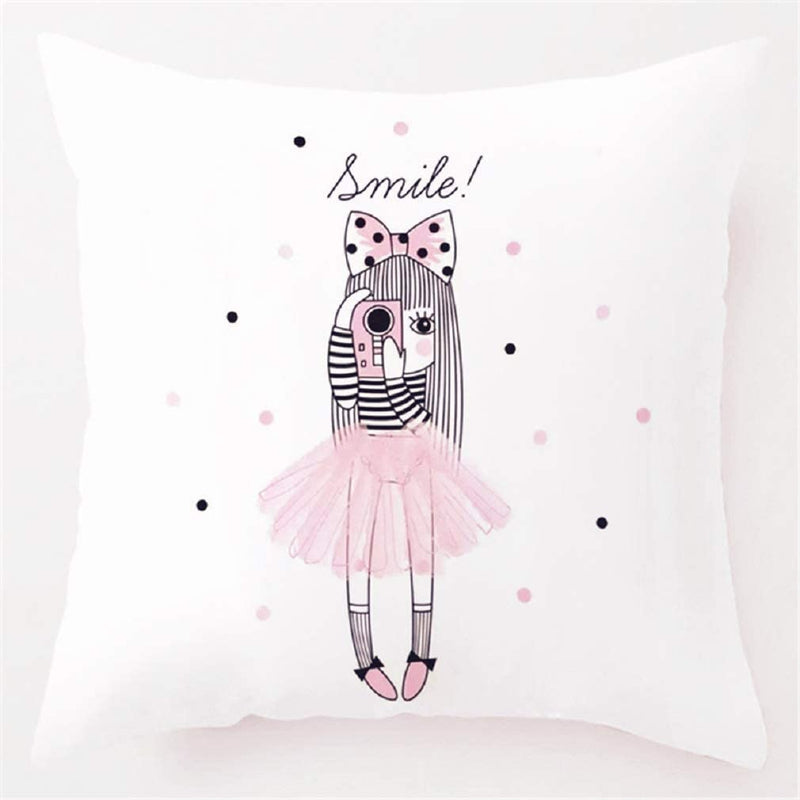 Little Ballerinas Mermaid Bunny Unicorns Girls Throw Pillows Covers