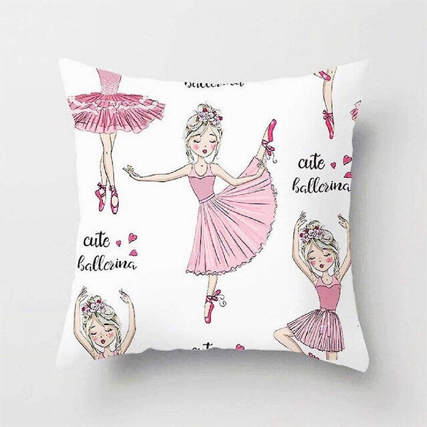 Little Princess and Ballerinas Throw Pillows Covers