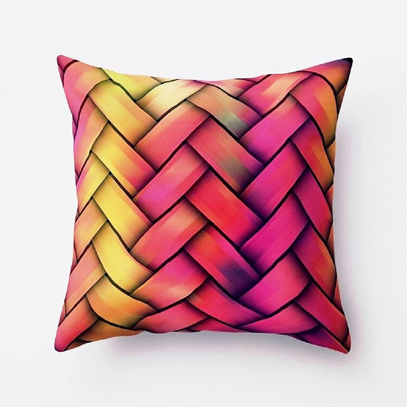 Rainbow Color Geometric Designs Pillow Covers 18" X 18"