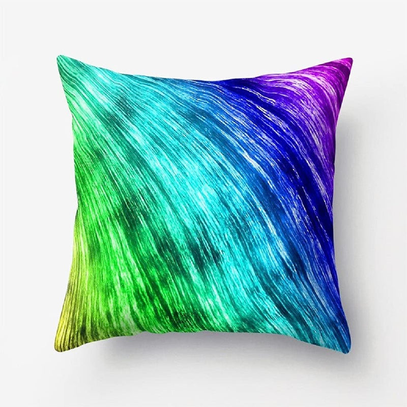 Rainbow Color Geometric Designs Pillow Covers 18" X 18"