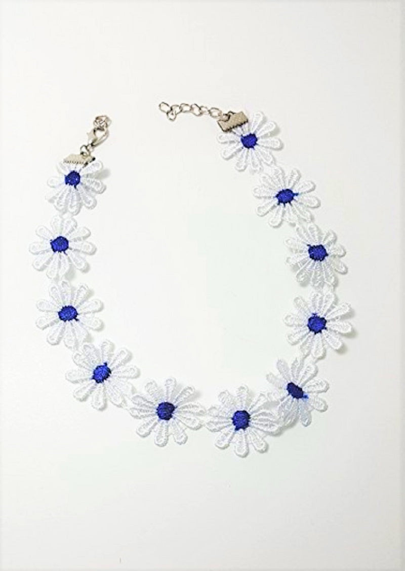 Delicate Daisy Flower Lace Choker Chain Necklace