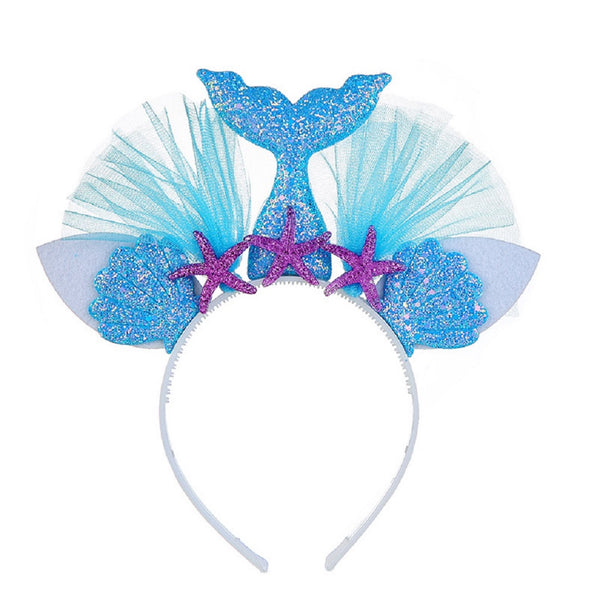 Mermaid Hat Headband with Ruffles for Party, Festivals