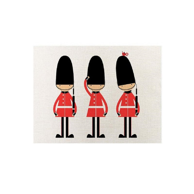 Set of 4 Different England British London Soldier Style Table Placemats