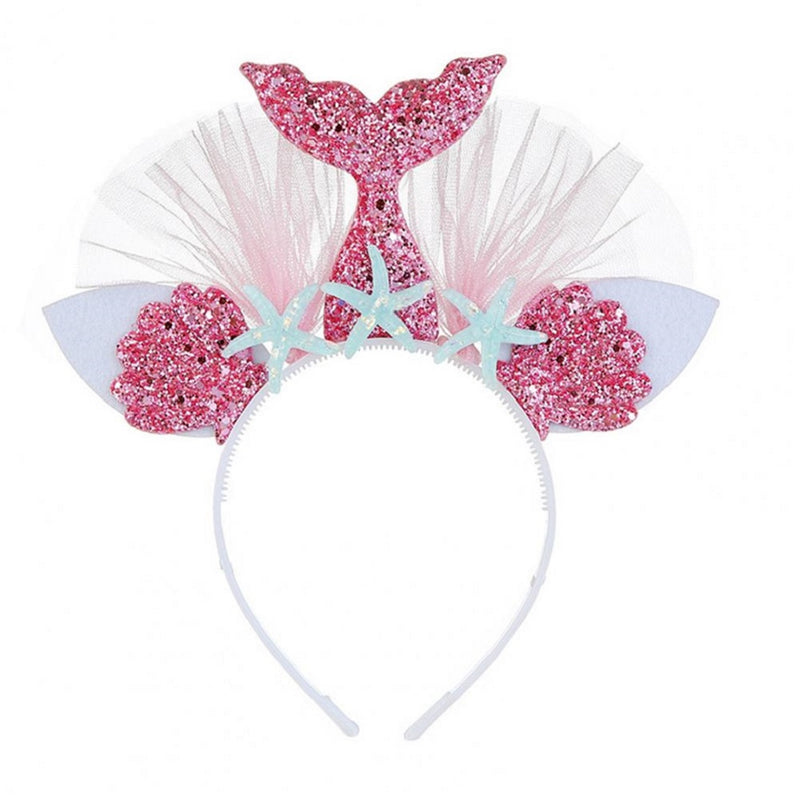 Mermaid Hat Headband with Ruffles for Party, Festivals