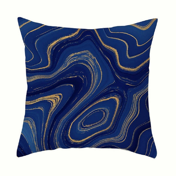 Nordic Blue Geometric Pillows Covers