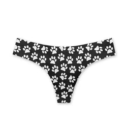 3D Cats Print Briefs Thongs Underwear For Women